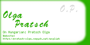 olga pratsch business card